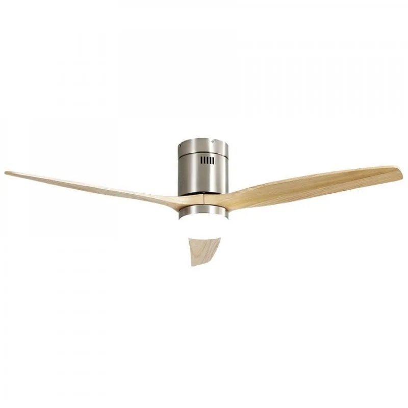 Ventilatore da soffitto Fabrilamp Aguilon con luce e telecomando 39W nichel/faggio