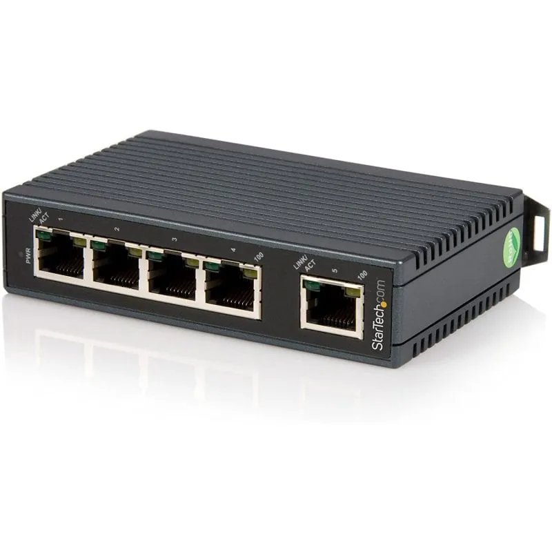 StarTech.com IES5102 switch di rete Non gestito Fast Ethernet (10/100) Nero