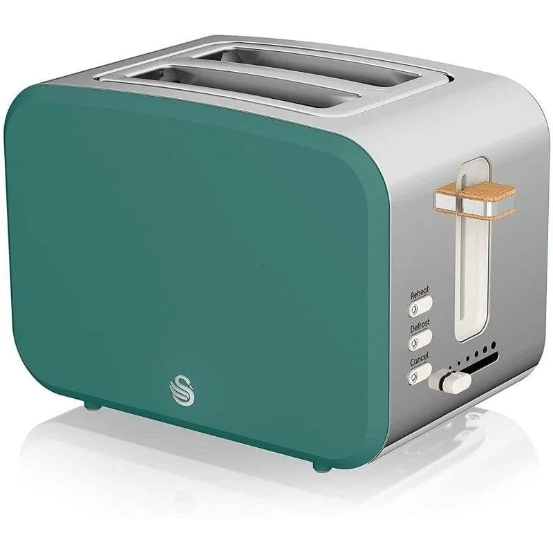 Tostapane Swan Nordic 2 fessure larghe 900 W 6 livelli verde