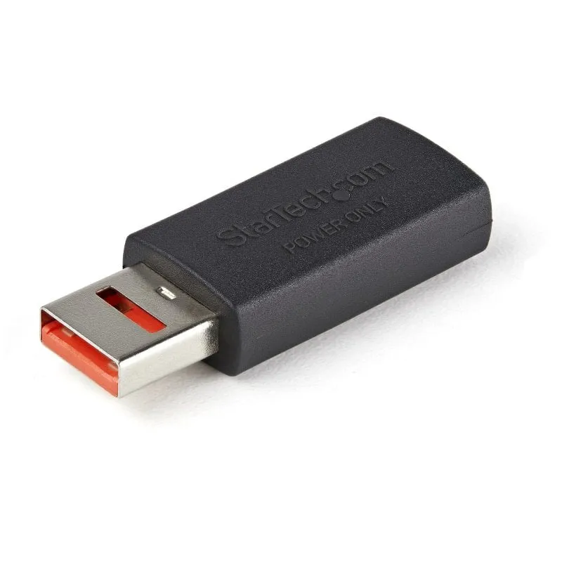 StarTech.com Adattatore USB maschio /femmina con ricarica sicura grazie al blocco dati - Caricatore USB tipo A con Data Blocker - PortaPow USB - Alimentatore USB da 12W per telefono/tablet - Solo ricarica