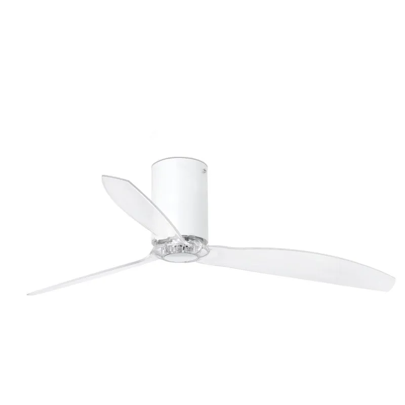 Ventilatore da soffitto Faro Mini Tube Fan con telecomando 32W bianco opaco/trasparente