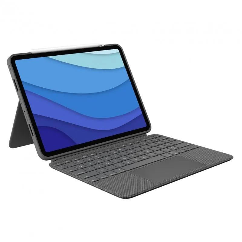 Custodia con tastiera Logitech Combo Touch grigia per iPad Pro 11" (1a/2a/3a/4a generazione)