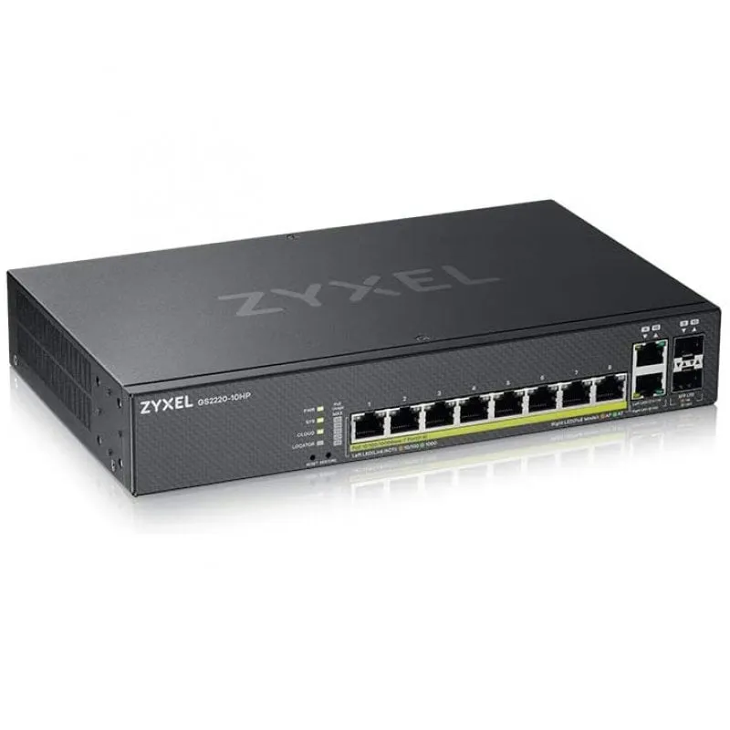 Switch Zyxel GS2220-10HP 10 porte Gigabit + 2 SFP