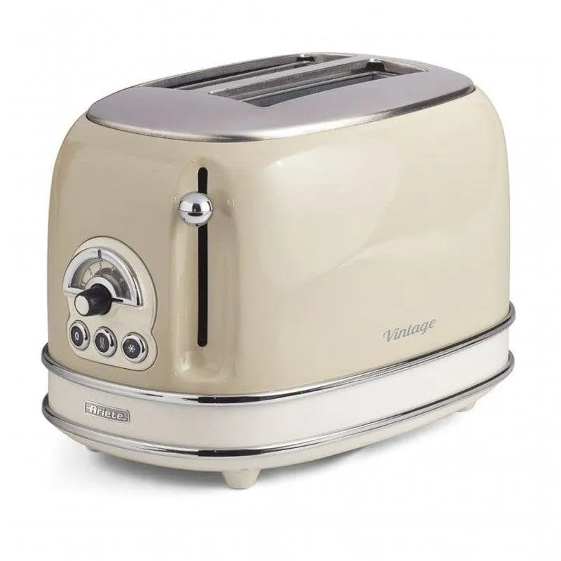 Tostapane vintage Ariete 0155/03 2 fessure 810 W 6 livelli Scongelamento Riscaldamento Beige