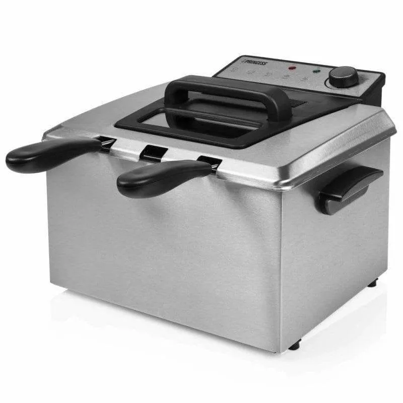Friggitrice Princess 185000 con Finestra 5 L 3270 W, Zona Fredda e 3 Cestelli