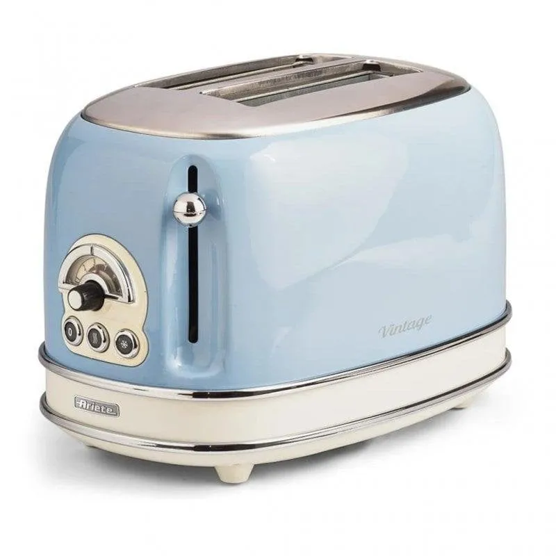 Tostapane vintage Ariete 0155/05 2 fessure 810 W 6 livelli Azzurro