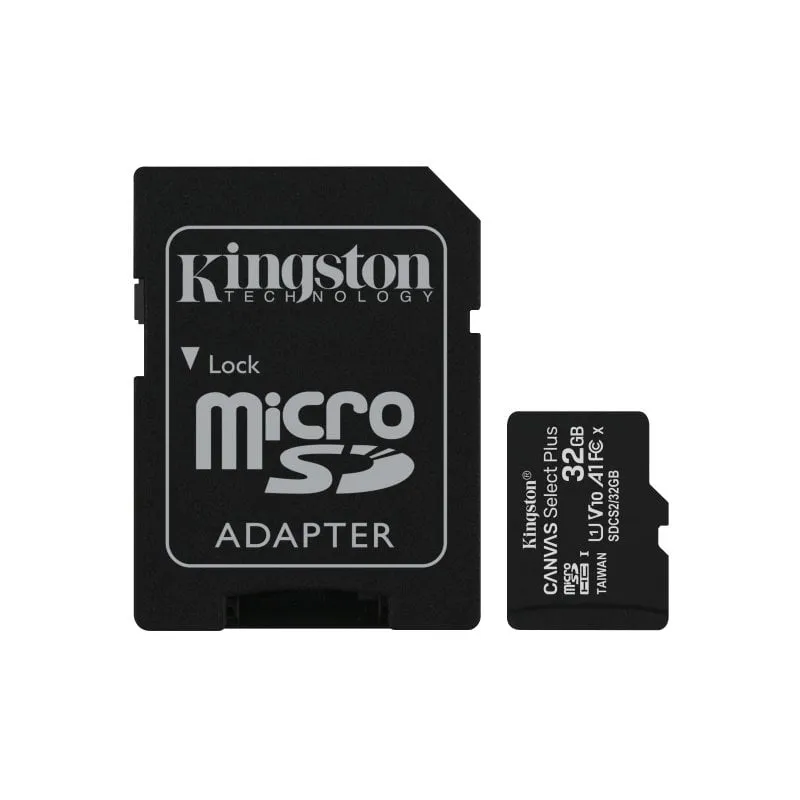 Kingston Technology Canvas Select Plus 32 GB MicroSDHC UHS-I Classe 10 + Adattatore