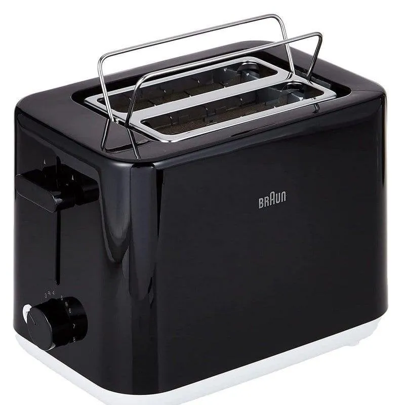 Tostapane Braun HT1010BK 2 fessure 900 W 8 livelli Scongelamento Riscaldamento Raccoglibriciole Nero