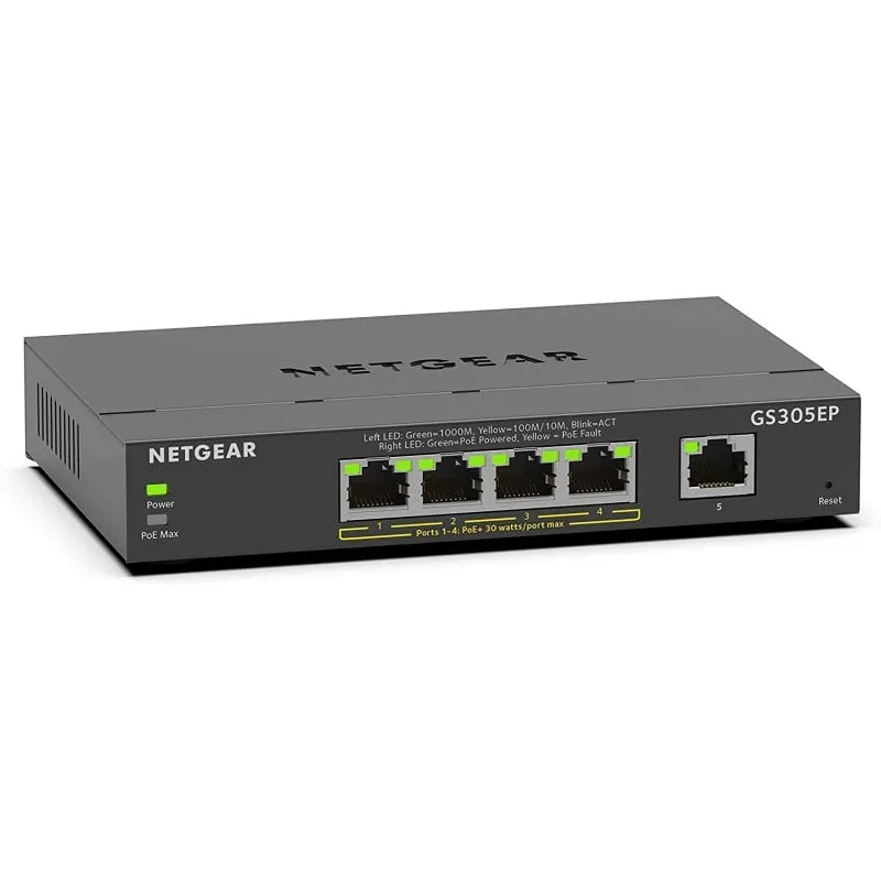 Switch Netgear GS305EP-100PES 5 porte Gigabit