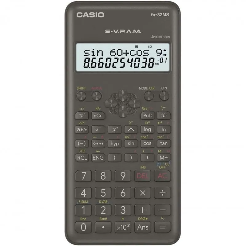 Calcolatrice scientifica Casio FX-82MS II nera
