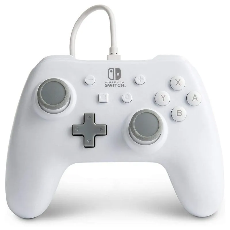 Alimenta un controller con cavo bianco opaco per Nintendo Switch