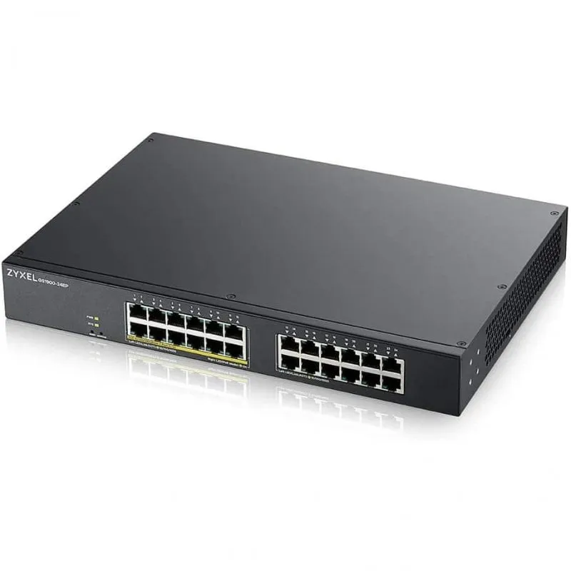 Switch Zyxel GS1900-24EP 12 porte Gigabit + 12 porte Gigabit PoE