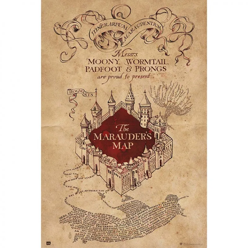 Erik Maxi Poster Harry Potter La Mappa del Malandrino 91,5x61 cm