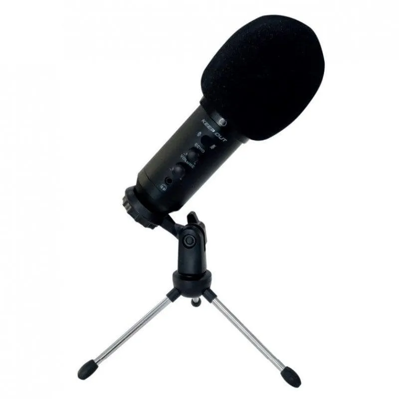 Microfono Keep Out XMICPRO200 USB cardioide con filtro windscreen e controllo eco