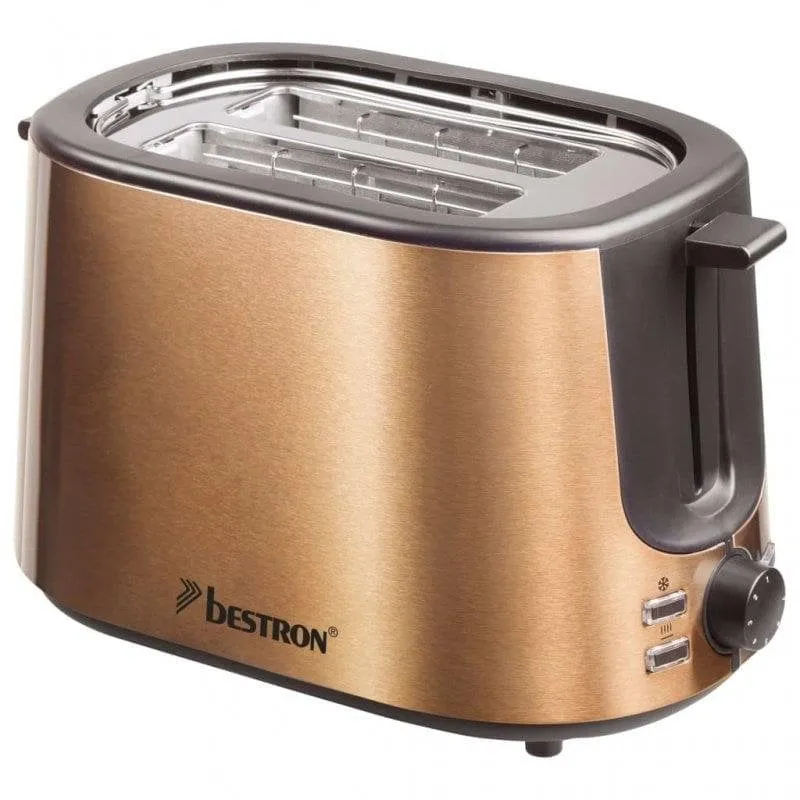 Tostapane Bestron ATS1000CO 2 fessure 1000 W 7 livelli raccoglibriciole rame
