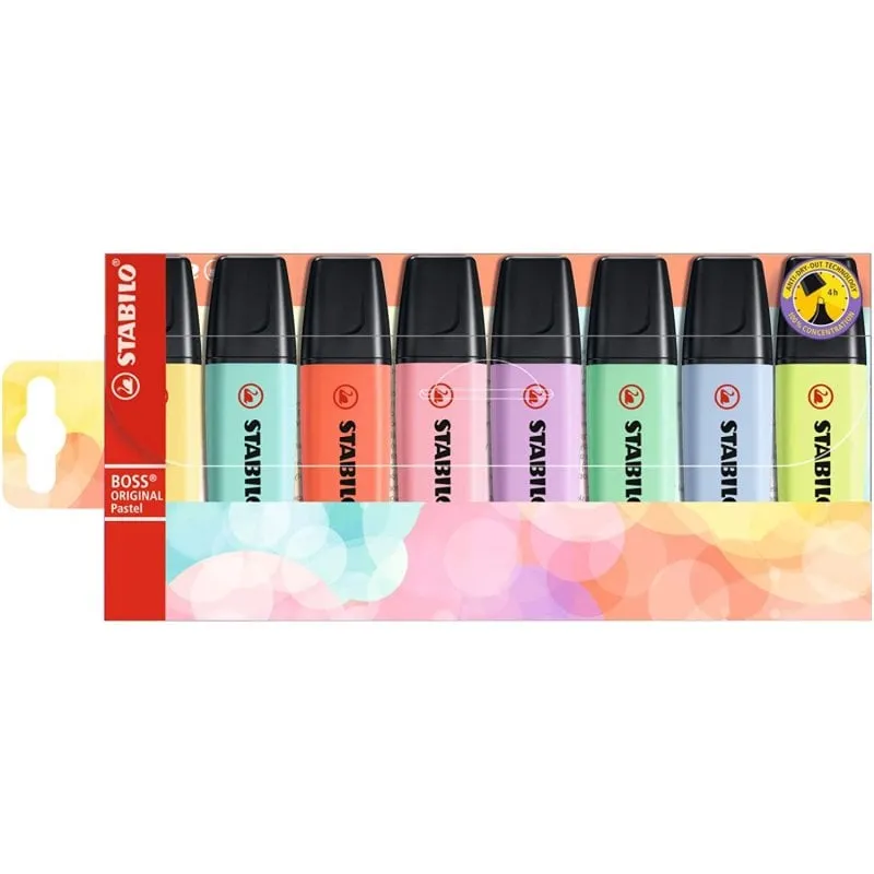 STABILO Boss Original Pastel 8 pennarelli fluorescenti