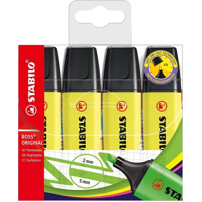 STABILO BOSS Original evidenziatore 1 pz Punta smussata Giallo