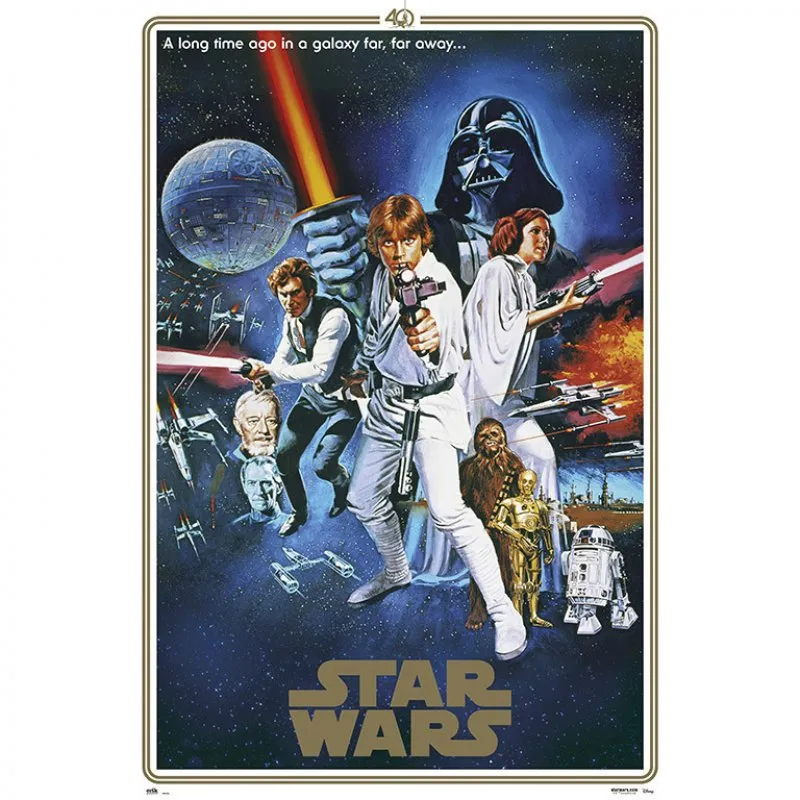 Erik Maxi Poster Star Wars 40° Anniversario Un Foglio B 91,5x61 cm