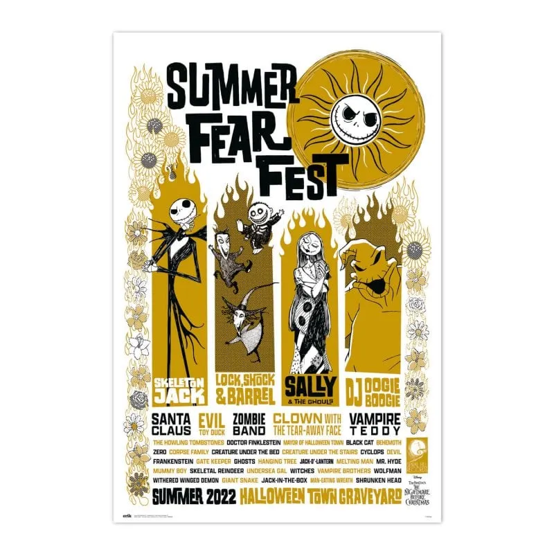 Maxi poster Erik Disney Nightmare Before Christmas Summer Fear Fest 91,5x61 cm