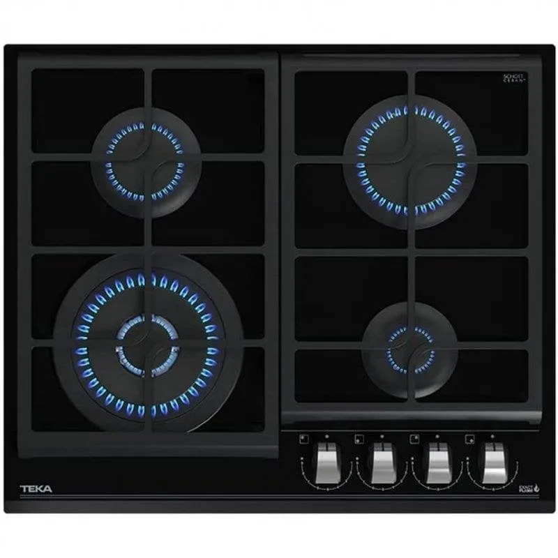 Piastra a gas Teka GZC 64320 XBN 4 zone 60cm vetro nero