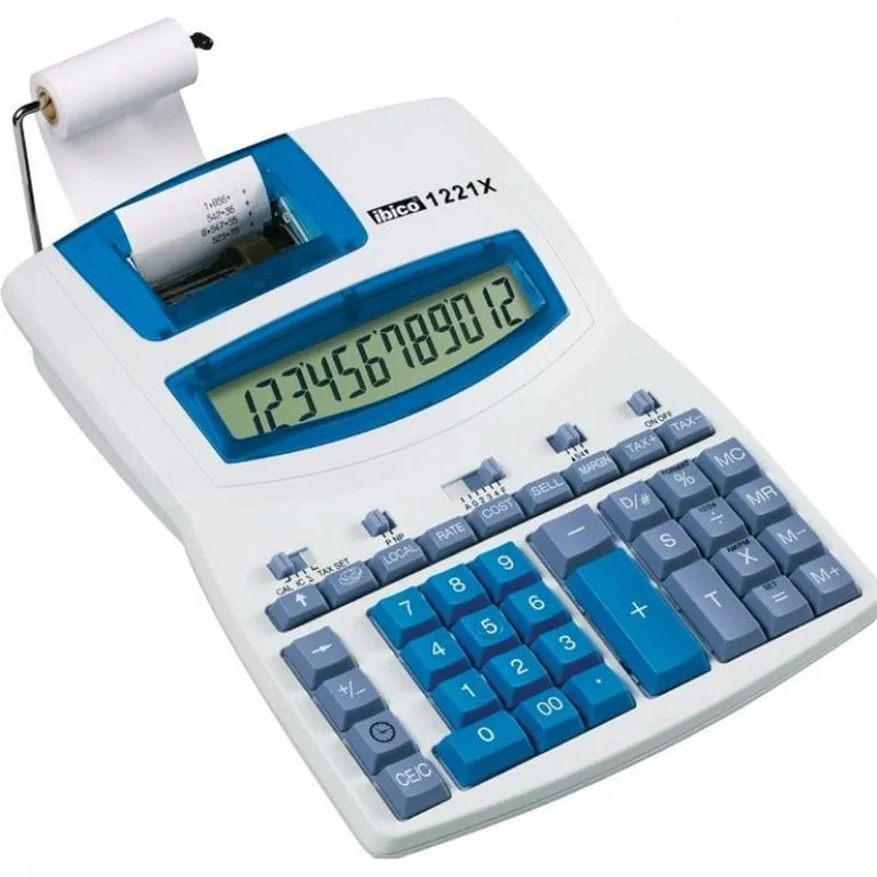 Calcolatrice Ibico 1221X Bianco/Blu