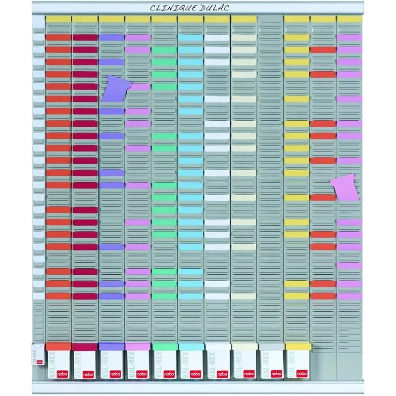 Nobo T-Card Kit - Planner annuale 13 col. 54 slot