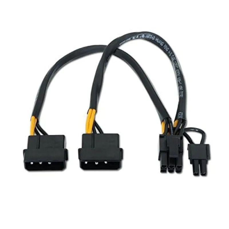 Cavo di alimentazione Nanocable 2xMolex a PCIe 20 cm Nero
