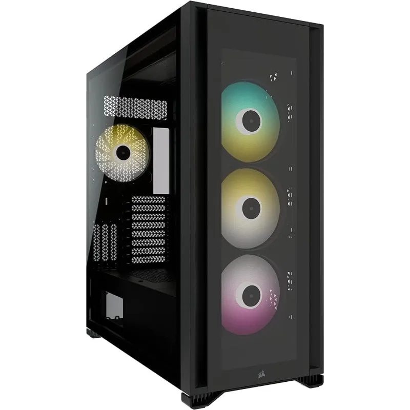 Corsair iCUE 7000X RGB Vetro temperato USB 3.0 Nero