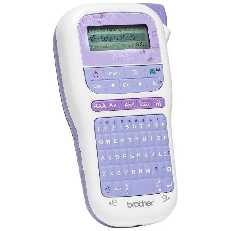 Etichettatrice Elettronica a Mano Brother PT-H200 Lavanda/Bianca