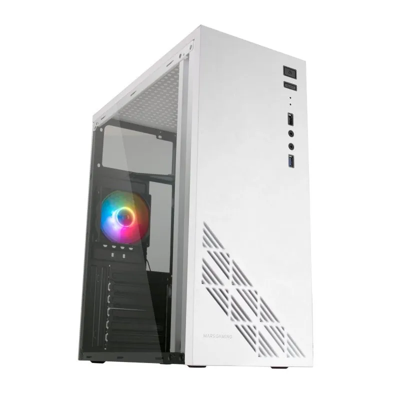 Mars Gaming MC100W FRGB cristallo acrilico USB 3.0 bianco