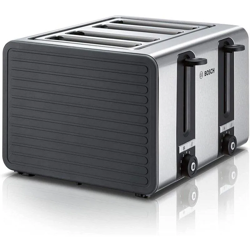 Tostapane Bosch TAT7S45 4 fessure 1800 W Scongelamento Nero e acciaio inox