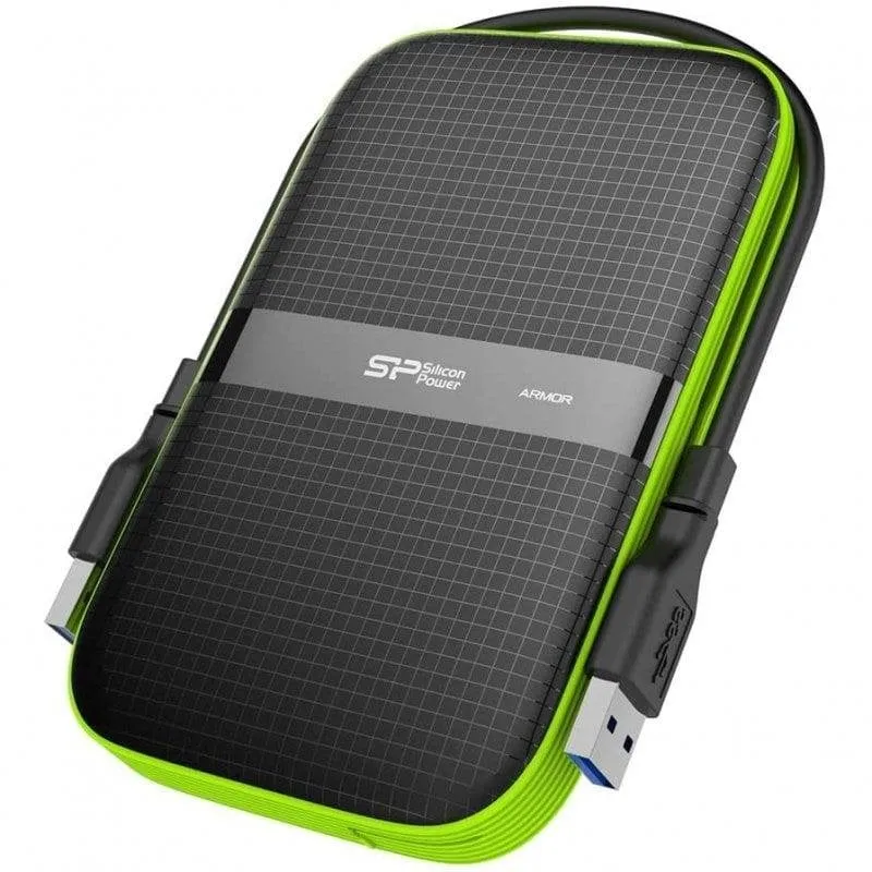 Disco Duro Silicon Power Armor A60 2TB HDD USB 3.2 Gen 1 Antishock IPX4