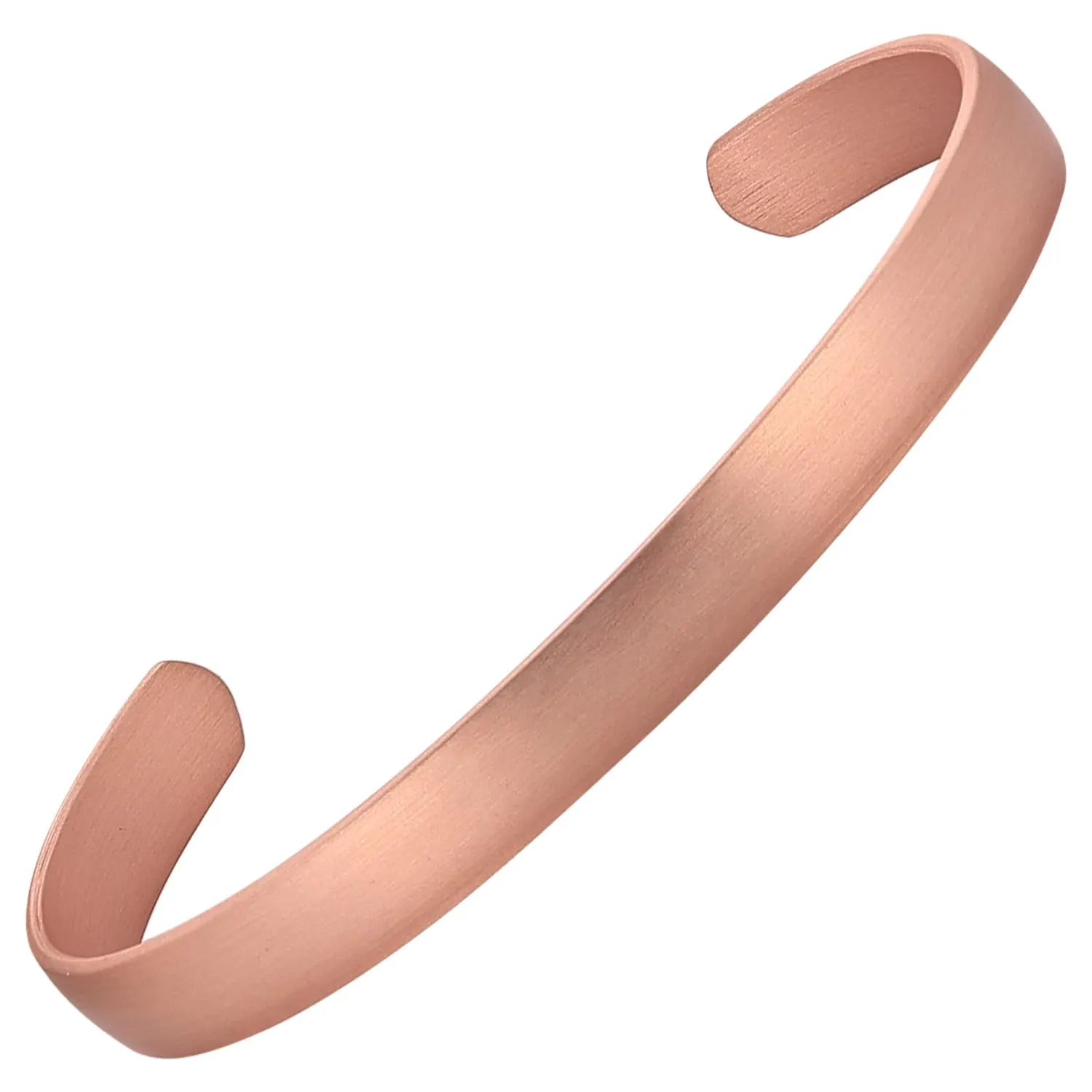 MagEnergy Braccialetto in Rame Puro per Uomo e Donna – Manopola Vintage Martellata, 100% Rame Massiccio, Crudo e Non Rivestito, Fatto a Mano, Taille unique, Metallo, Senza Gemme