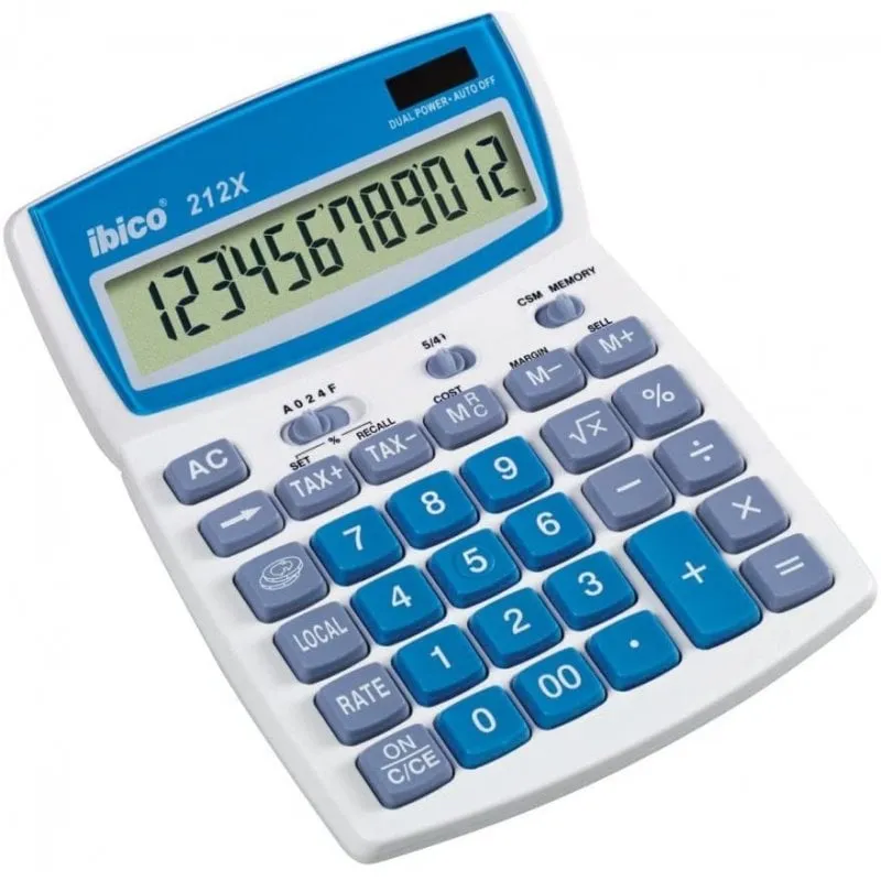 Calcolatrice Ibico 212X Bianco/Blu