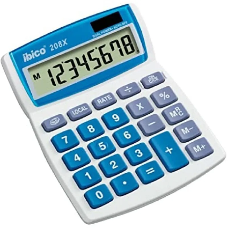 Calcolatrice Ibico 208X Bianco/Blu