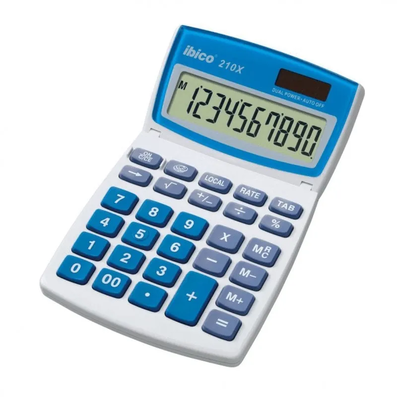Calcolatrice Ibico 210X Bianco/Blu