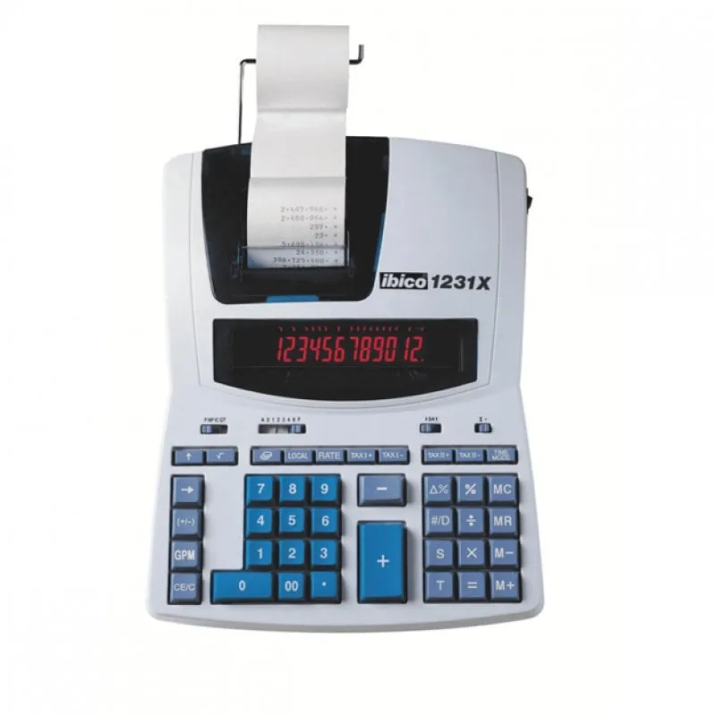 Calcolatrice Ibico 1231X Bianco/Blu