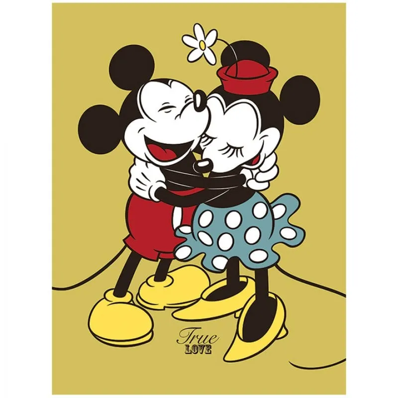 Piramide Tela Disney Topolino e Minnie Vero Amore 30x40