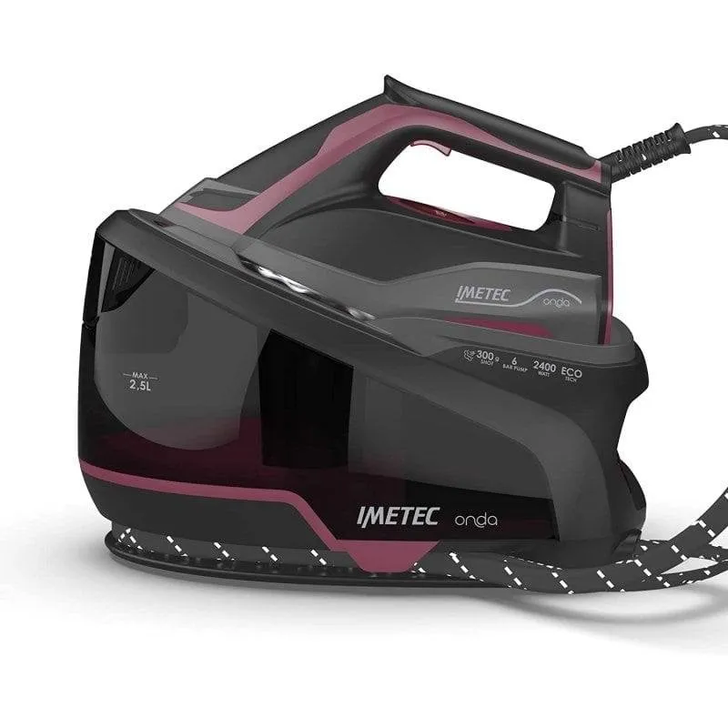 Centro di Stiratura Imetec Onda P2 2400W 2,5L 300g/min Nero Borgogna