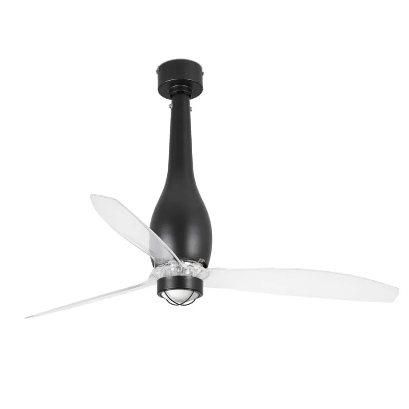 Ventilatore da Soffitto con Luce Faro Eterfan DC 32W 128cm 6 Velocità Telecomando Funzione Inverno