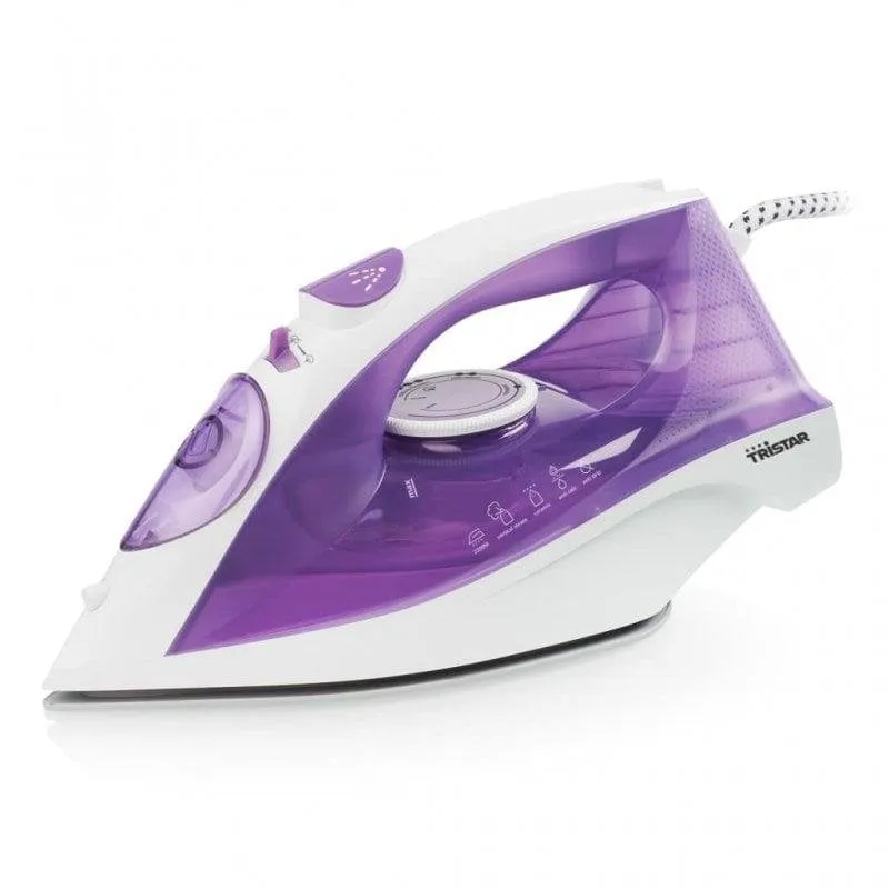 Ferro da stiro Tristar ST-8350 2200W suola ceramica vapore continuo 300ml bianco/viola