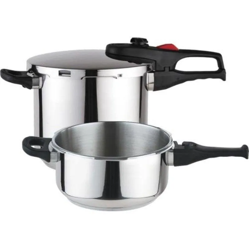 Magefesa Practika Plus Set 2 Pentole a Pressione 4L/6L Acciaio Inossidabile