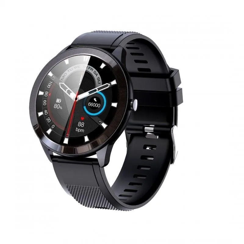 Leotec Smartwatch MultiSport Wave Bluetooth 46,5mm IPS Nero IP68 SpO2 Cardio Frequenza Sonno