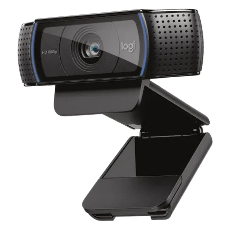 Logitech C920 HD Pro Webcam, Videochiamata Full HD 1080p/30fps, Audio Stereo ‎Chiaro, ‎Correzione Luce HD, Funziona con Skype, Zoom, FaceTime, Hangouts, ‎‎PC/Mac/Laptop/Tablet/Chromebook - Nero