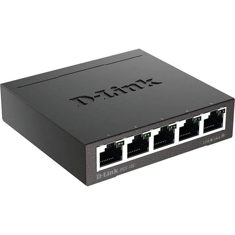 Switch 5 Porte Gigabit D-Link DGS-105