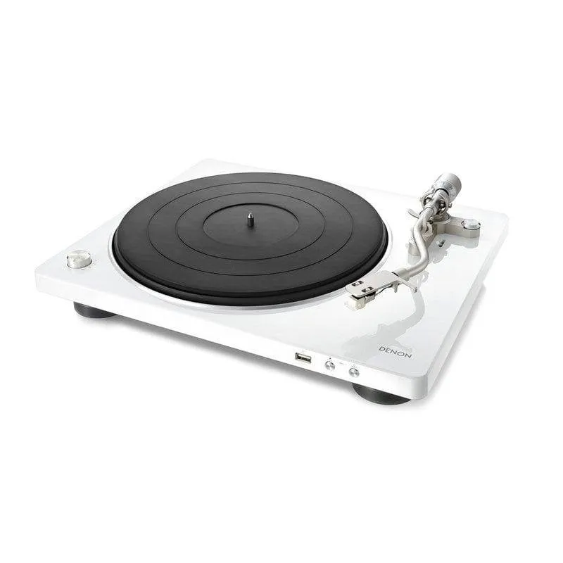 Tocadiscos Denon DP-450USB USB Trazione Cinghia Bianco Alta Fedeltà