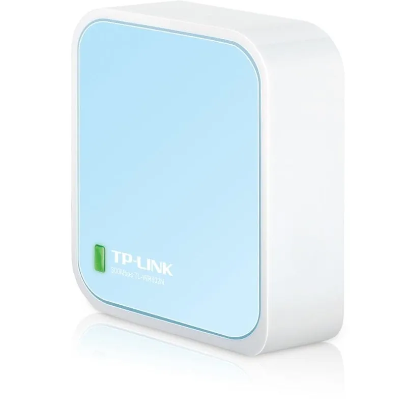Router TP-Link TL-WR802N Portatile RJ-45 300Mbps Blu Bianco