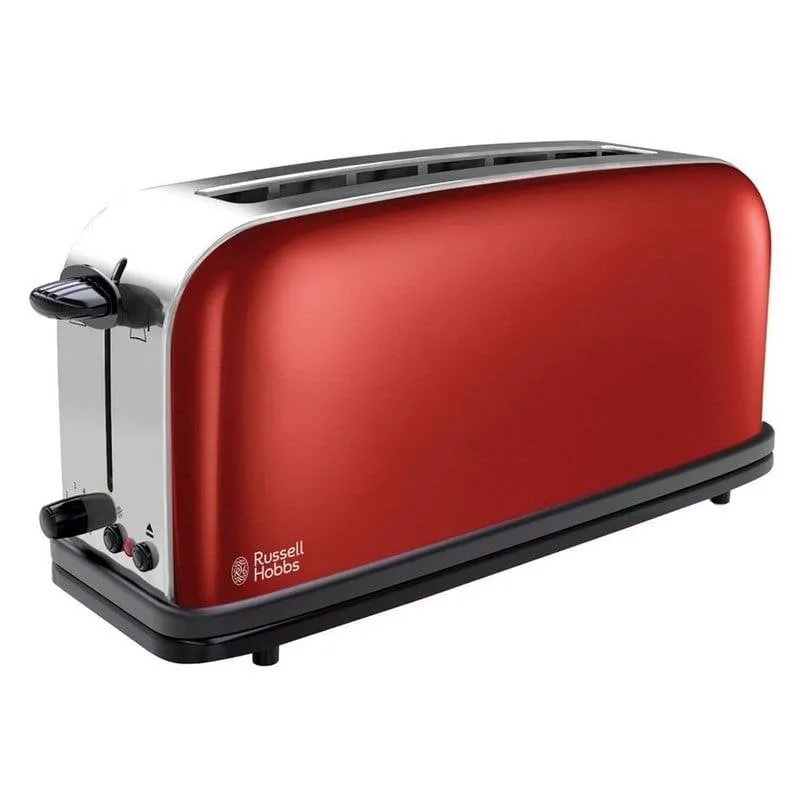 Tostapane vintage Russell Hobbs 21391-56 2 fette 1 fessura lunga 1000 W Scongelamento Rosso