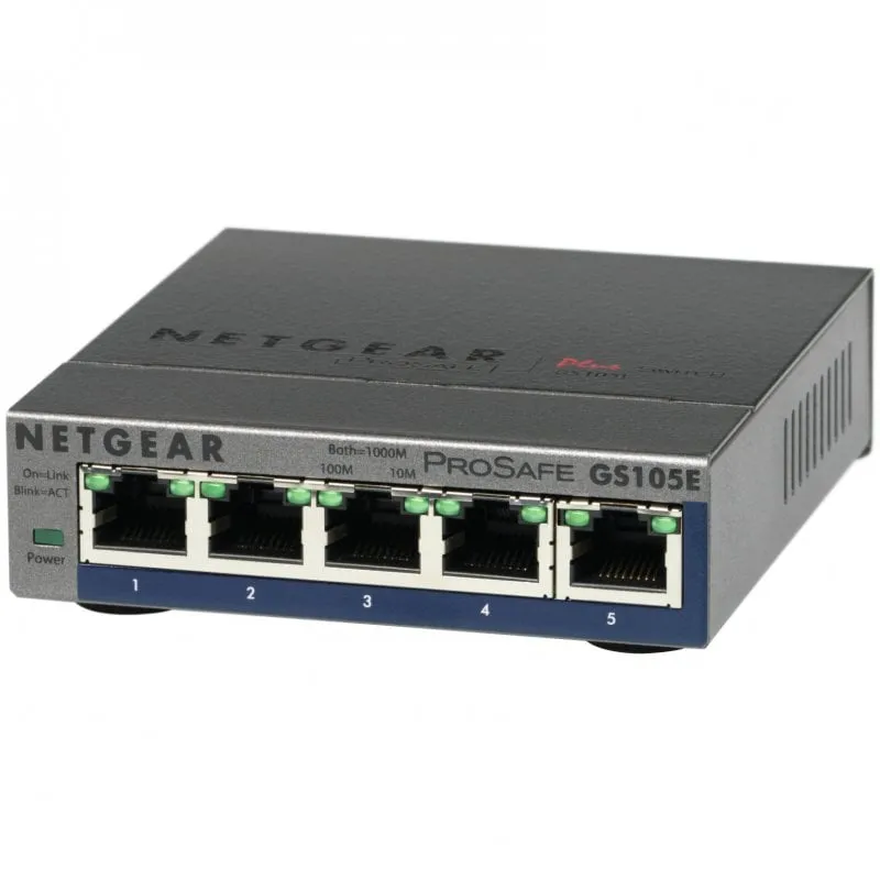 Switch Netgear GS105E ProSafe 5 porte Gigabit