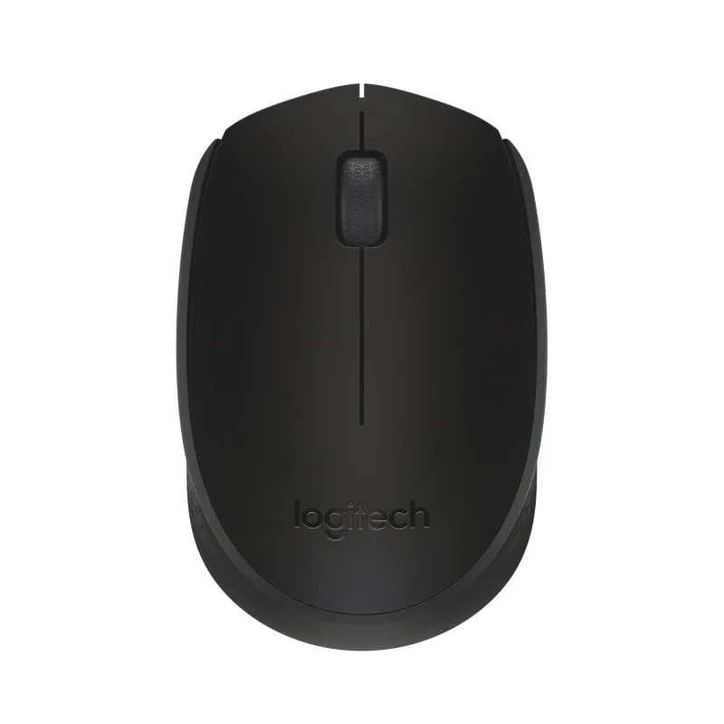 Logitech M171 Mouse Wireless, 2.4 GHz con Mini Ricevitore USB, Rilevamento Ottico, Durata ‎Batteria Fino a 12 Mesi, Mouse Ambidestro per PC/Mac/Laptop, Nero